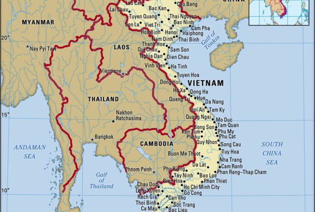 mapa Wietnamu