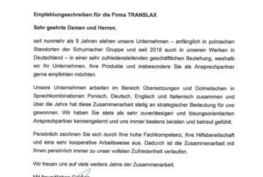 Reference letter