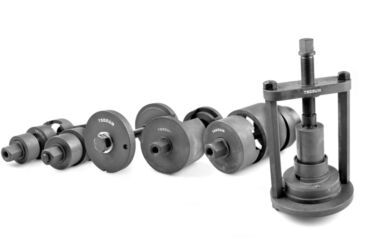 Specialized tools for replacing bushings. Fully designed and produced according to the needs.
