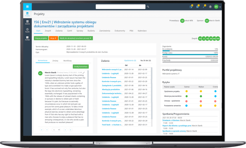 Enovatio Portal - project management system and document management