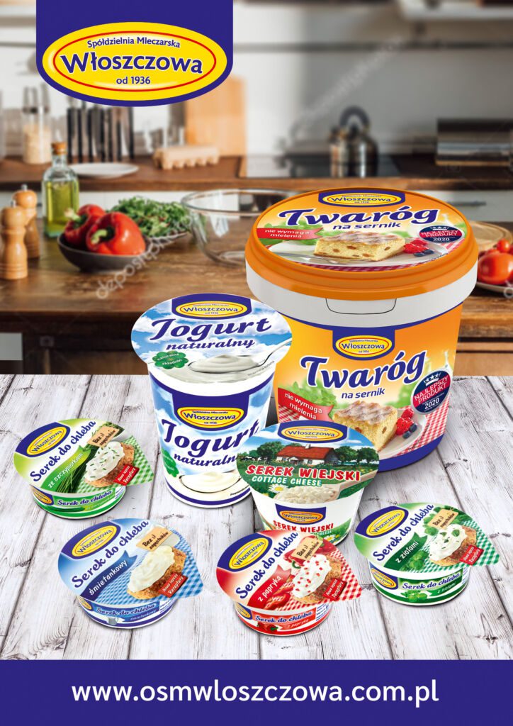Curd cheese for cheesecakes (1kg bucket), spread cheese: natural/with peppers/chives/herbs (100g cup), natural yogurt