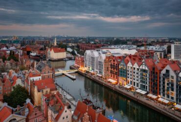 miasto Gdańsk z lotu ptaka