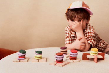 Wooden Toys, Kids Playing.