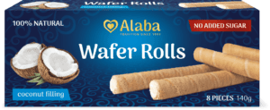 WAFER ROLLS NO ADDED SUGAR COCONUT FLAVOR