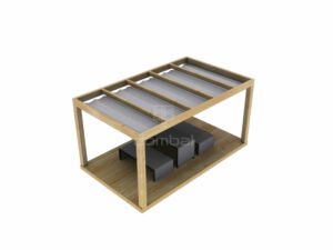 Pergolas made of BSH laminated wood