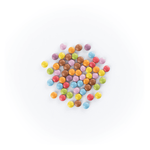 Example: Sugar coated milk chocolate candy beans