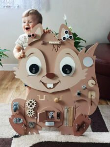 the photo shows the DODI premium Squirrel manipulation board in a standing version