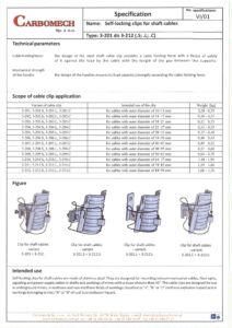 Self-locking stainless steel cable holders manufactured by CARBOMECH Ltd