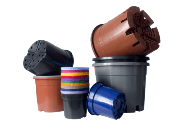 Plastic pots for nurseries
