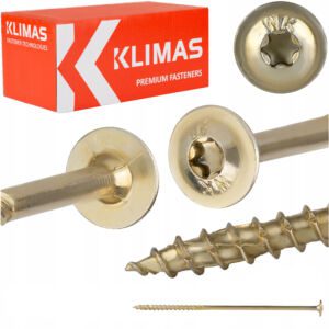 Wood screws for carpentry with a flange head and TORX socket