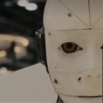 część twarzy robota